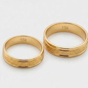 Aros de matrimonio de oro 18k