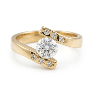 Anillo de compromiso de oro 18k - BBVA10