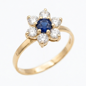 Anillo modelo roseta de oro de 18k - BBVA10