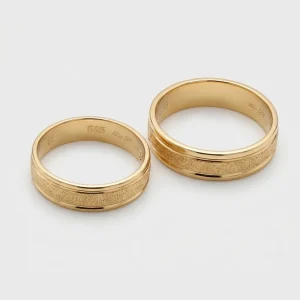 Aros de matrimonio de oro 18k
